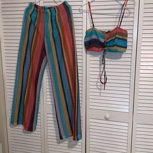Multicolored two piece set